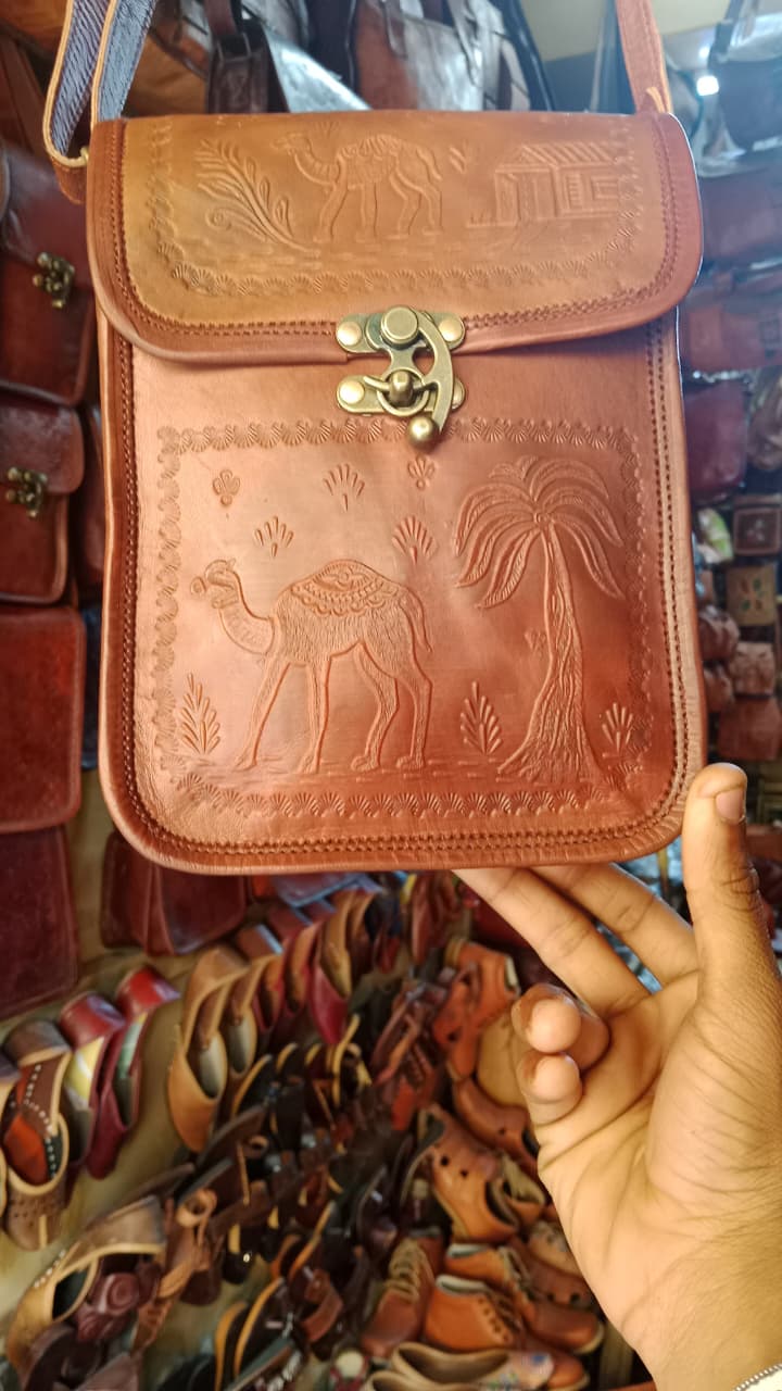 Smooth Leather Hook Sling Bag
