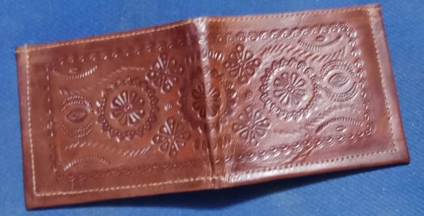 Classic Brown Embossed Leather Wallet